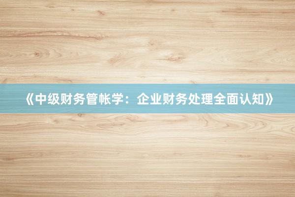 《中级财务管帐学：企业财务处理全面认知》