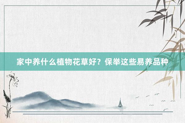家中养什么植物花草好？保举这些易养品种